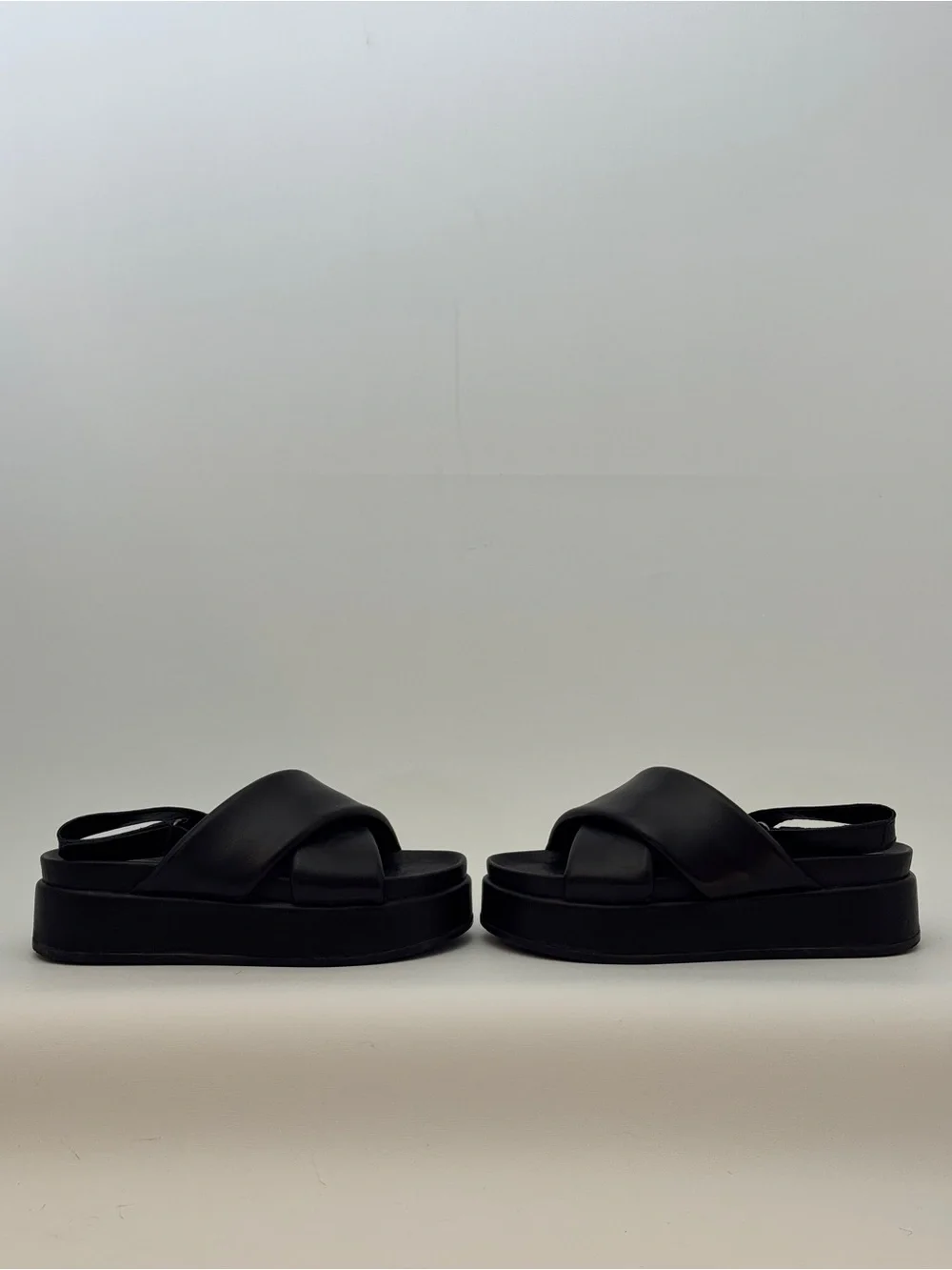 Silent D Women's Black Platform Slide Sandals